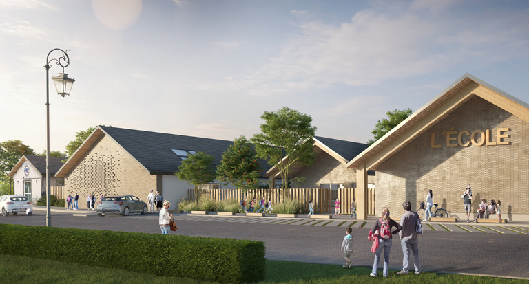 Atelier des Deux Anges - Lauréat du concours pour la construction du groupe scolaire La Guéroulde - Breteuil