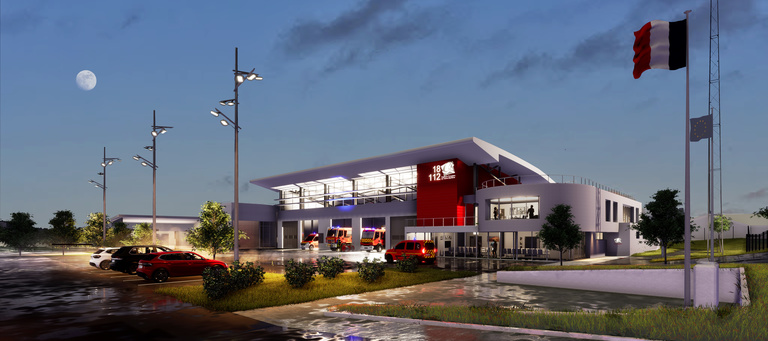 Atelier des Deux Anges - Lauréat du concours pour la création d'un centre d'incendie et secours à Montville