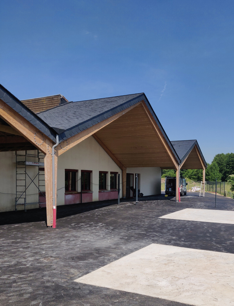 Atelier des Deux Anges - Chantier de la réhabilitation et l'extension du groupe scolaire Pasteur, Ménesqueville