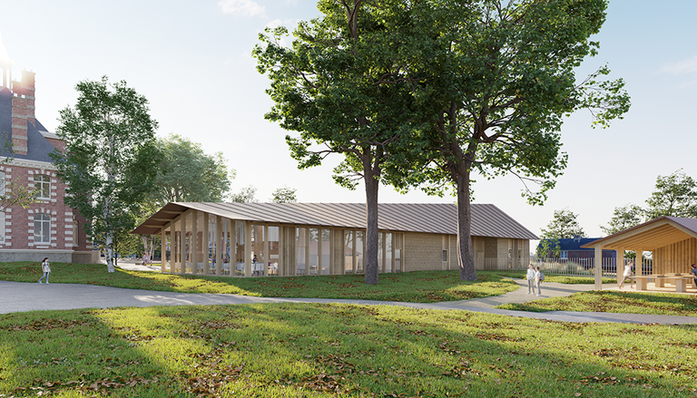 Atelier des Deux Anges - Démarrage du chantier, Collège de Bacqueville en Caux